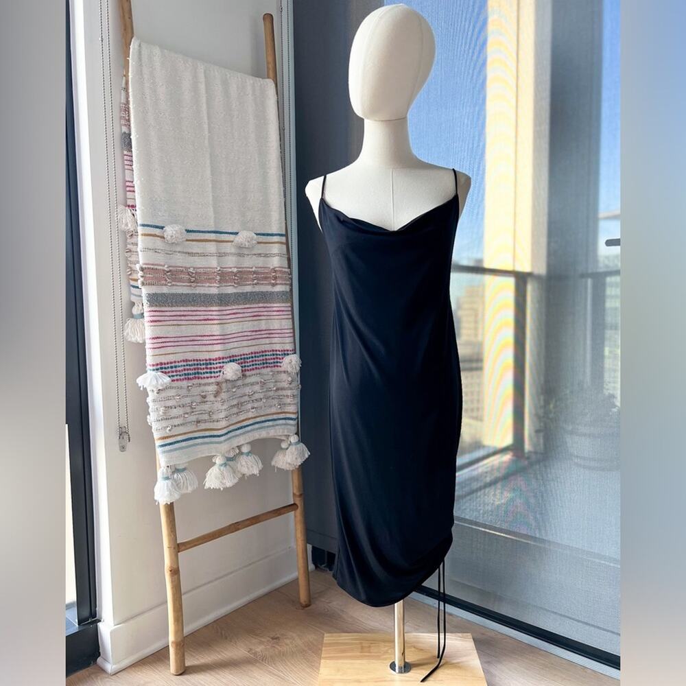 Zara Black Sleeveless Cinched Side Mini Dress Women’s Size Small - Picture 3 of 10